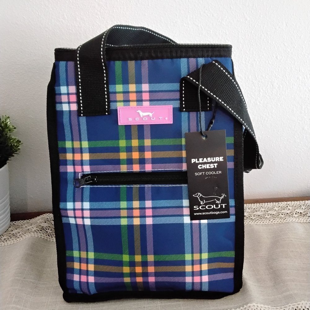 SCOUT Pleasure Chest Soft Cooler Tote - Navy Plaid - Picture 9 of 10